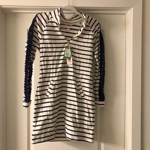 Lilly Pulitzer Navy & White Striped Pullover Dress